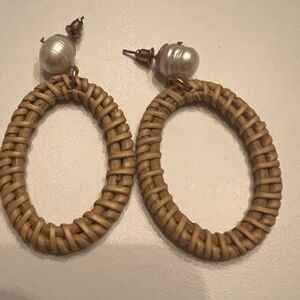 Ratan hoop earrings.